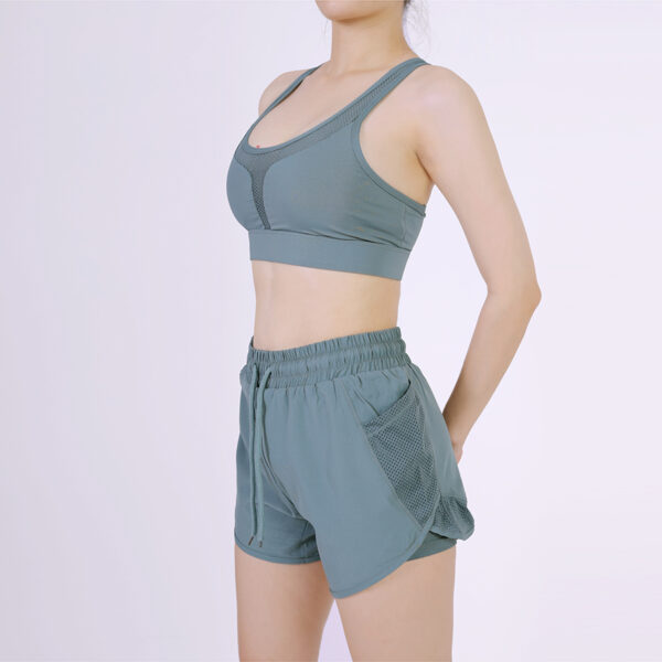 BỘ SET 3 SẢN PHẨM LULULEMON MS09 (ÁO CỘC TAY - QUẦN NGẮN - ÁO BRA)